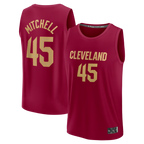 Choea C.Cavaliers #45 Donovan Mitchell Wine Fast Break Replica Jerseys - Icon Edition