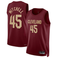 Choea C.Cavaliers #45 Donovan Mitchell Wine Swingman Jerseys - Icon Edition
