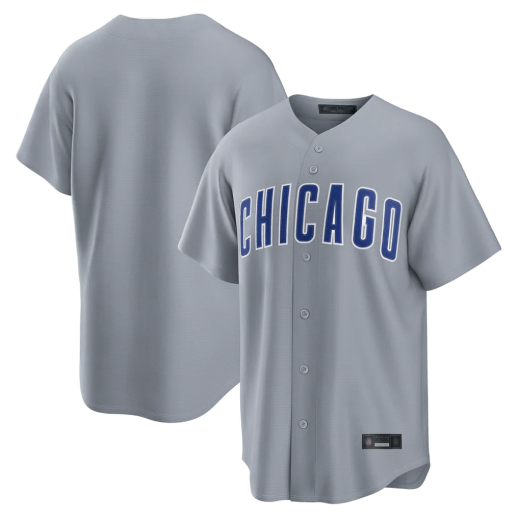 Choea C.Cubs Gray Game Home Blank Player Stitched Jerseys