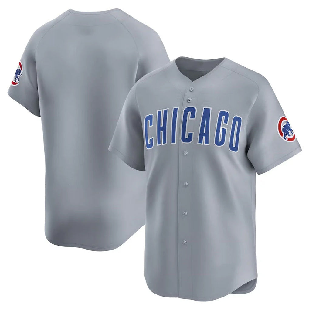 Choea C.Cubs Gray Road Limited Home Game Blank Player Stitched Jerseys