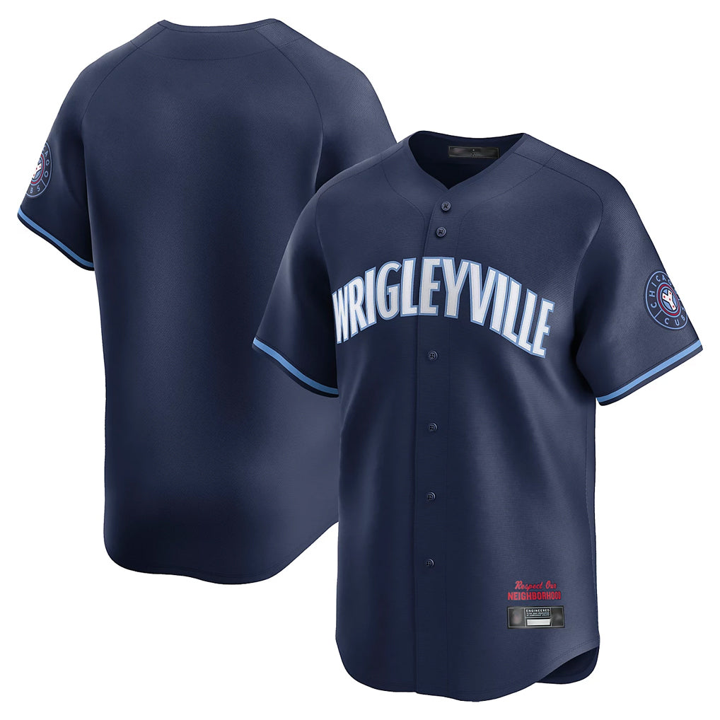 Choea C.Cubs Navy City Connect Limited Home Blank Player Stitched Jerseys