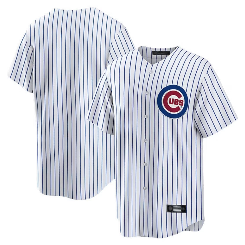 Choea C.Cubs White Home Game Blank Player Stitched Jerseys