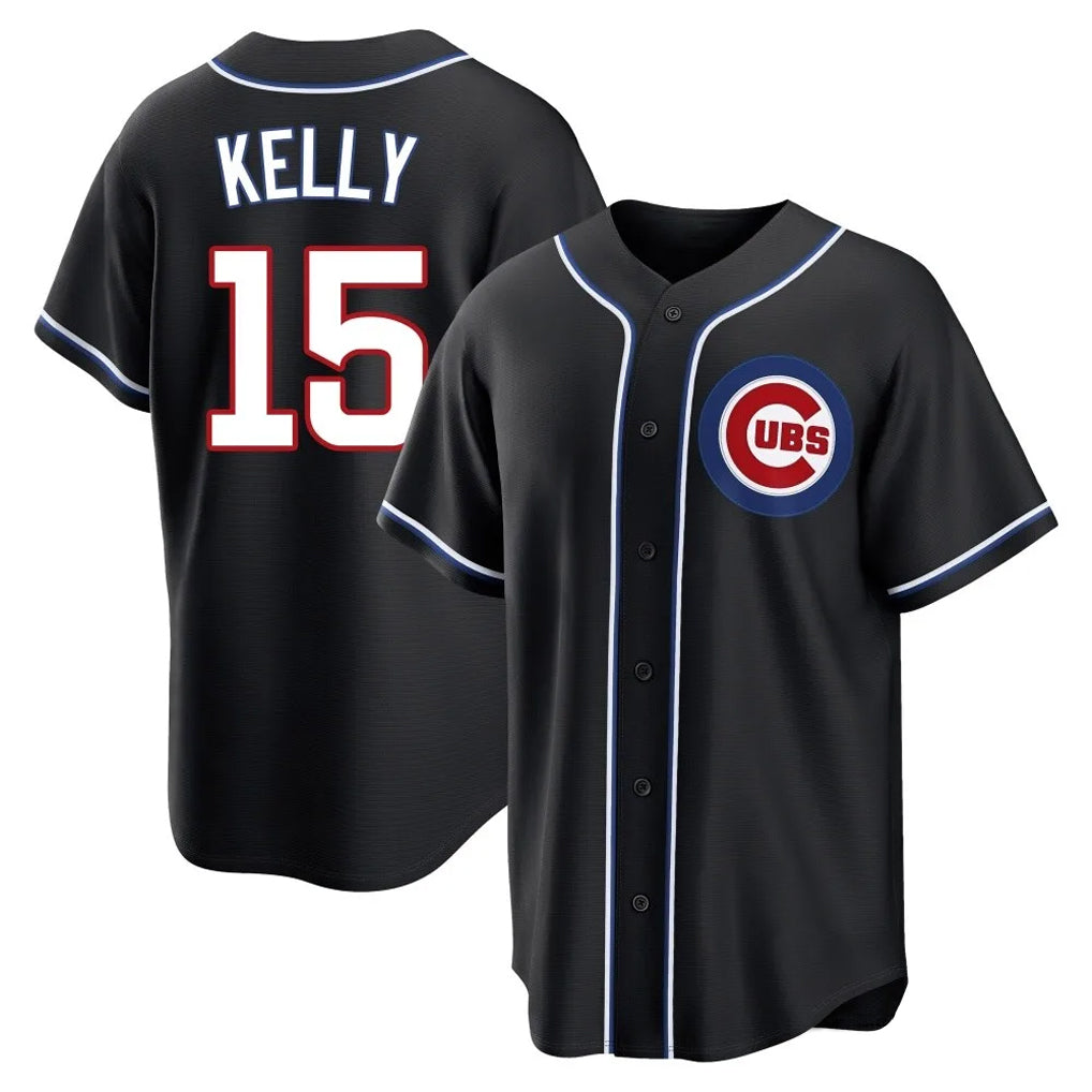 Choea C.Cubs #15 Carson Kelly Player Black Fashion Out Game Stitched Jerseys
