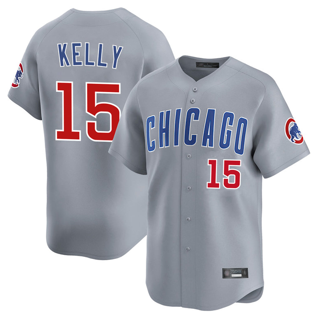 Choea C.Cubs #15 Carson Kelly Player Gray Road Limited Home Stitched Jerseys