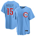 Choea C.Cubs #15 Carson Kelly Player Light Blue Home Game Stitched Jerseys