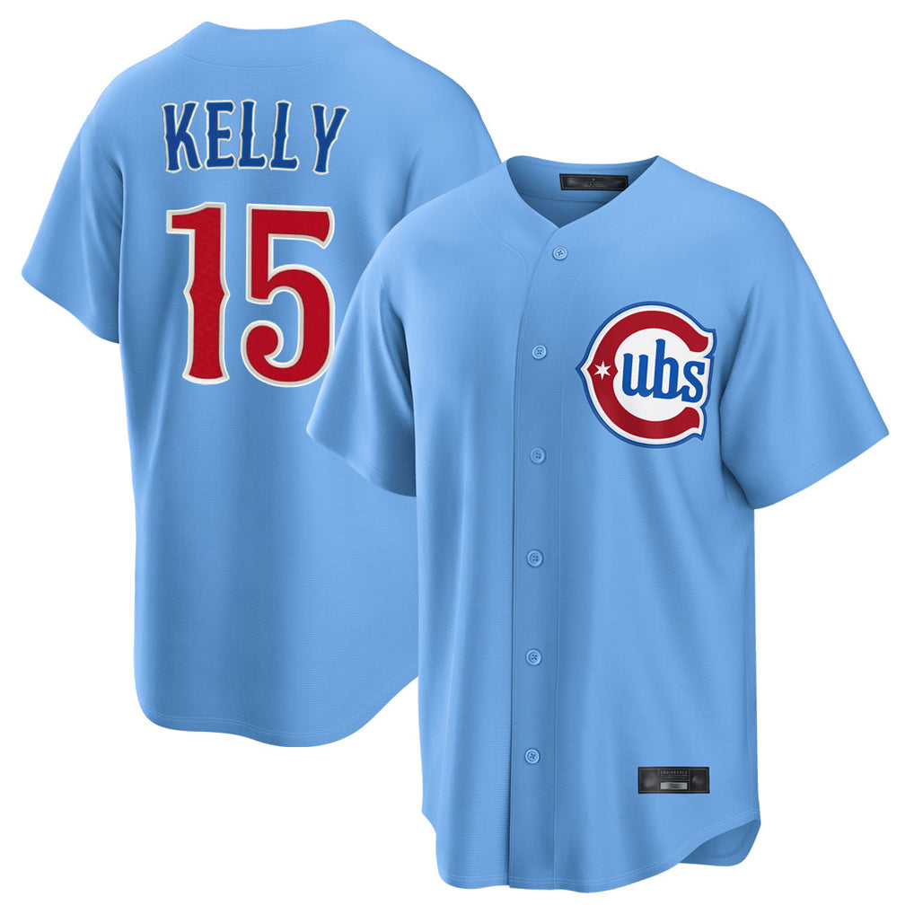 Choea C.Cubs #15 Carson Kelly Player Light Blue Home Game Stitched Jerseys