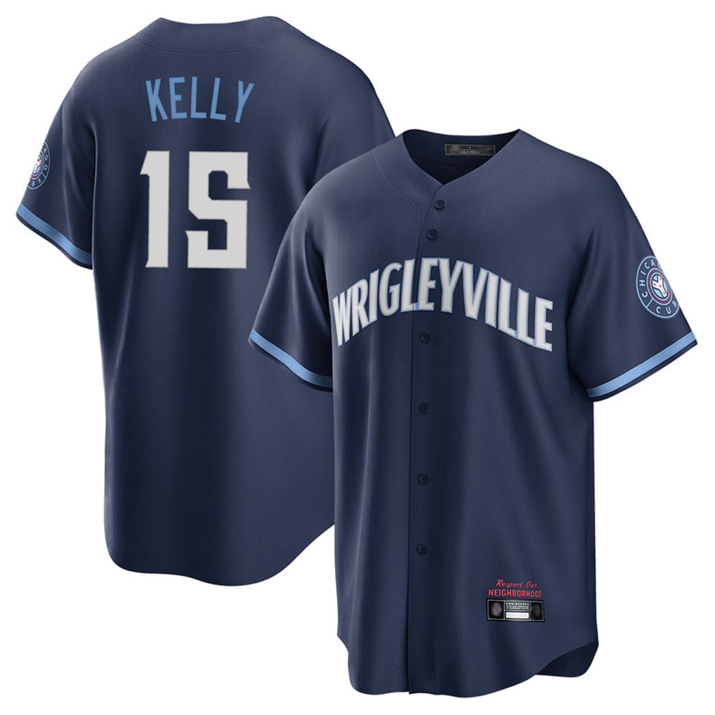 Choea C.Cubs #15 Carson Kelly Player Navy City Connect Home Game Stitched Jerseys