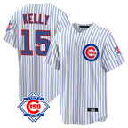 Choea C.Cubs #15 Carson Kelly Player White 150th Anniversary Home Game Stitched Jerseys