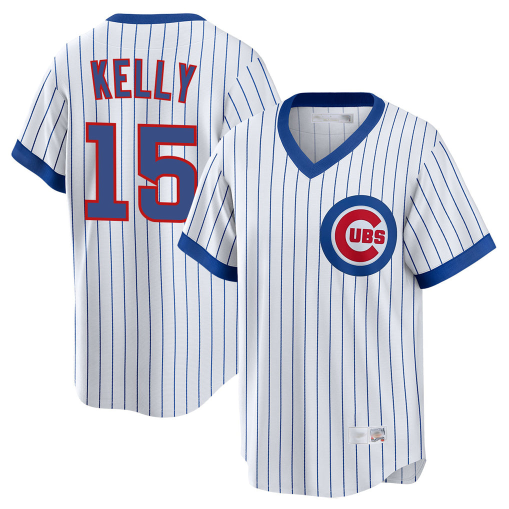 Choea C.Cubs #15 Carson Kelly Player White T-shirt Cooperstown Collection Limited Stitched Jerseys