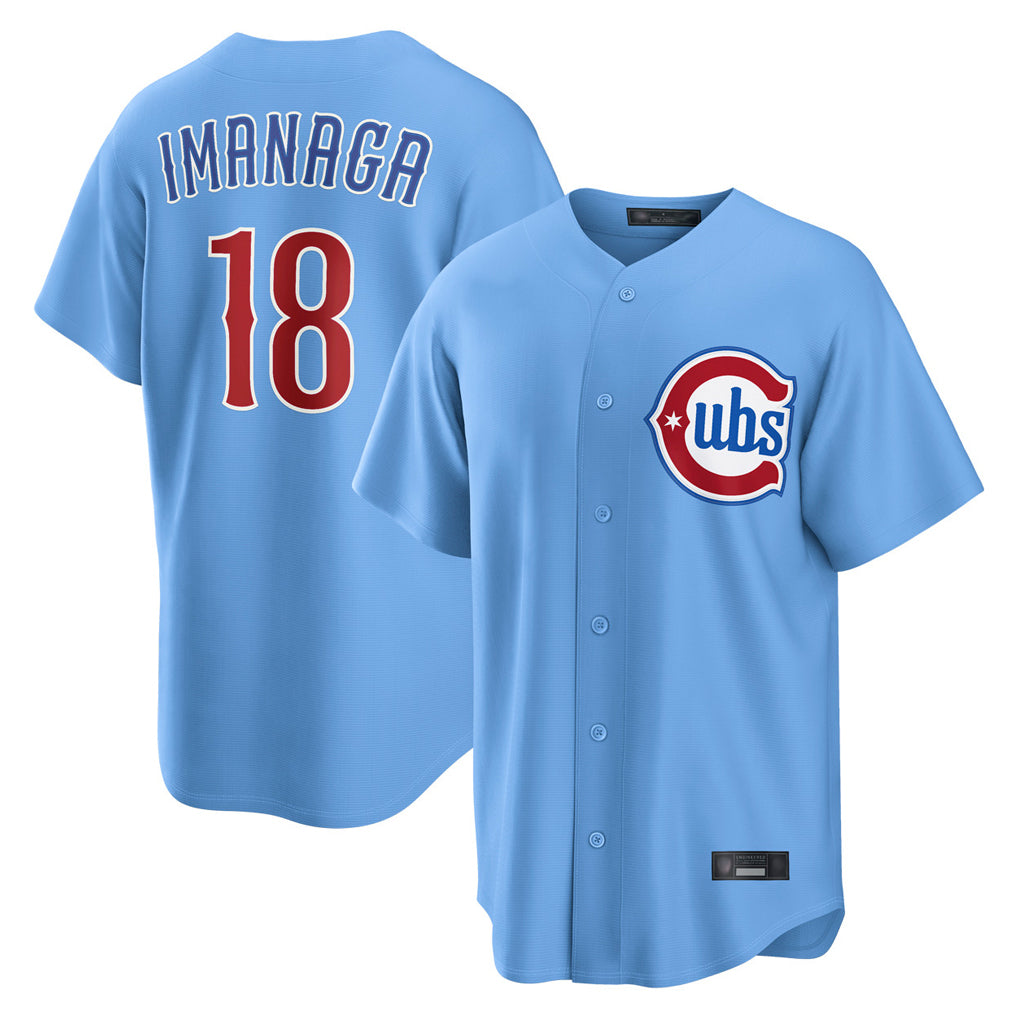 Choea C.Cubs #18 Shota Imanaga Player Light Blue Home Game Stitched Jerseys
