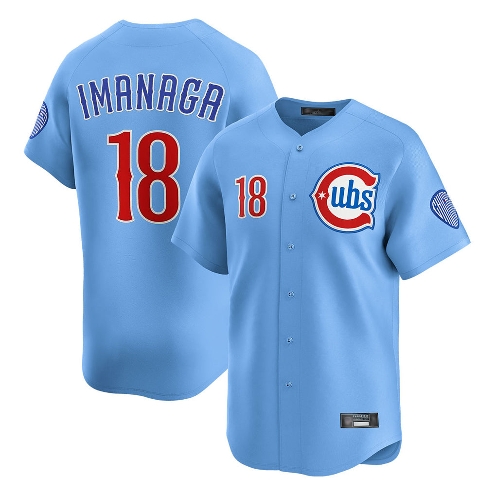 Choea C.Cubs #18 Shota Imanaga Player Light Blue Limited Home Stitched Jerseys