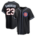 Choea C.Cubs #23 Ryne Sandberg Player Black Fashion Out Game Stitched Jerseys