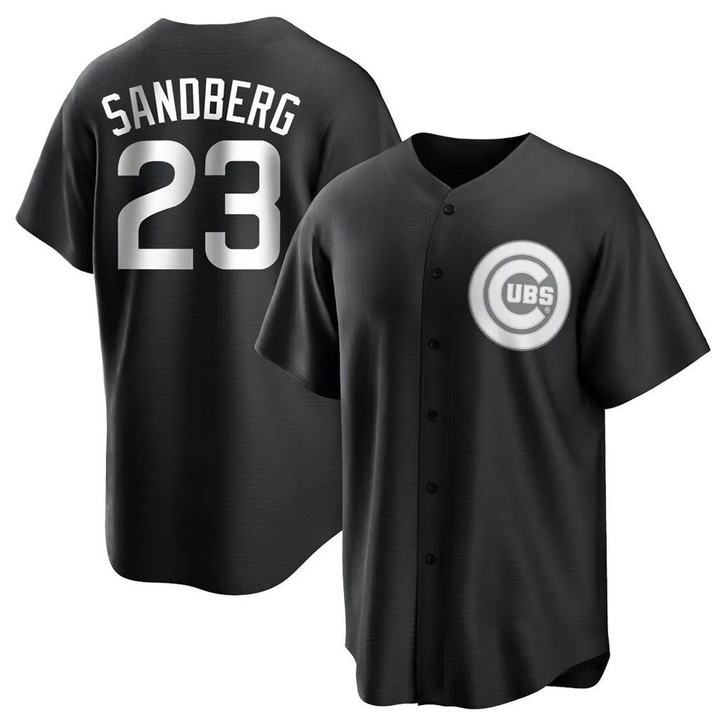 Choea C.Cubs #23 Ryne Sandberg Player Black Game Stitched Jerseys