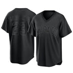 Choea C.Cubs #23 Ryne Sandberg Player Black T-shirt Home Game Stitched Jerseys