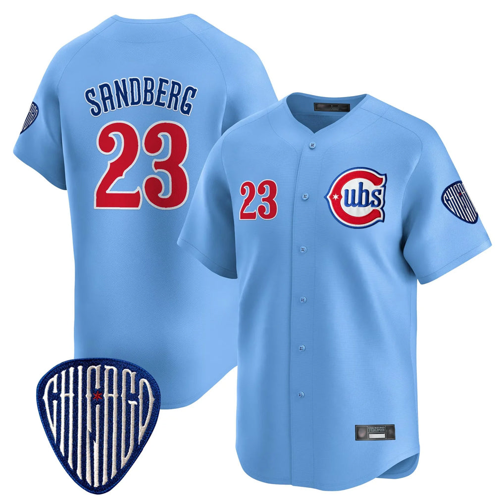 Choea C.Cubs #23 Ryne Sandberg Player Blue Vapor Premier Limited Home Stitched Jerseys