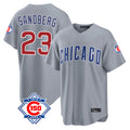 Choea C.Cubs #23 Ryne Sandberg Player Gray 150th Anniversary Home Game Stitched Jerseys