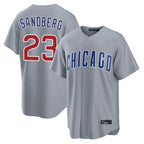 Choea C.Cubs #23 Ryne Sandberg Player Gray Home Game Stitched Jerseys