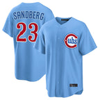 Choea C.Cubs #23 Ryne Sandberg Player Light Blue Home Game Stitched Jerseys