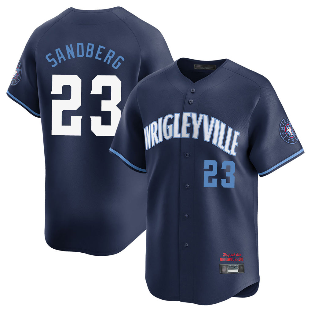 Choea C.Cubs #23 Ryne Sandberg Player Navy City Connect Limited Home Stitched Jerseys