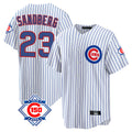 Choea C.Cubs #23 Ryne Sandberg Player White 150th Anniversary Home Game Stitched Jerseys