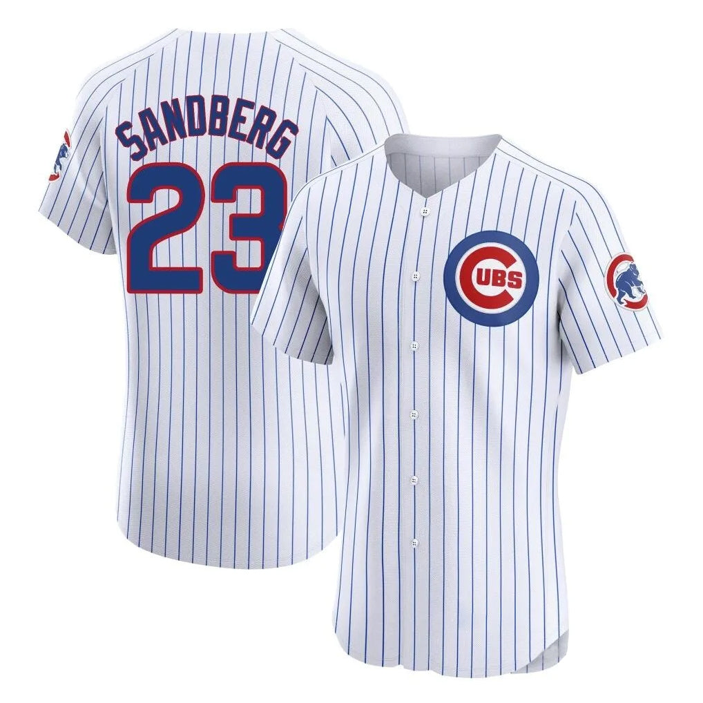 Choea C.Cubs #23 Ryne Sandberg Player White Limited Elite Home Game Stitched Jerseys