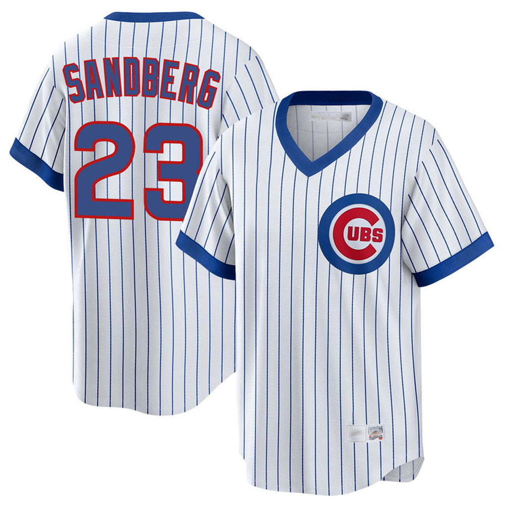 Choea C.Cubs #23 Ryne Sandberg Player White T-shirt Cooperstown Collection Limited Stitched Jerseys