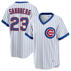 Choea C.Cubs #23 Ryne Sandberg Player White T-shirt Cooperstown Collection Limited Stitched Jerseys
