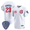 Choea C.Cubs #23 Ryne Sandberg Player White Vapor Premier Limited Home Stitched Jerseys