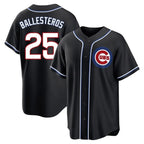 Choea C.Cubs #25 Mois¡§|s Ballesteros Player Black Fashion Out Game Stitched Jerseys