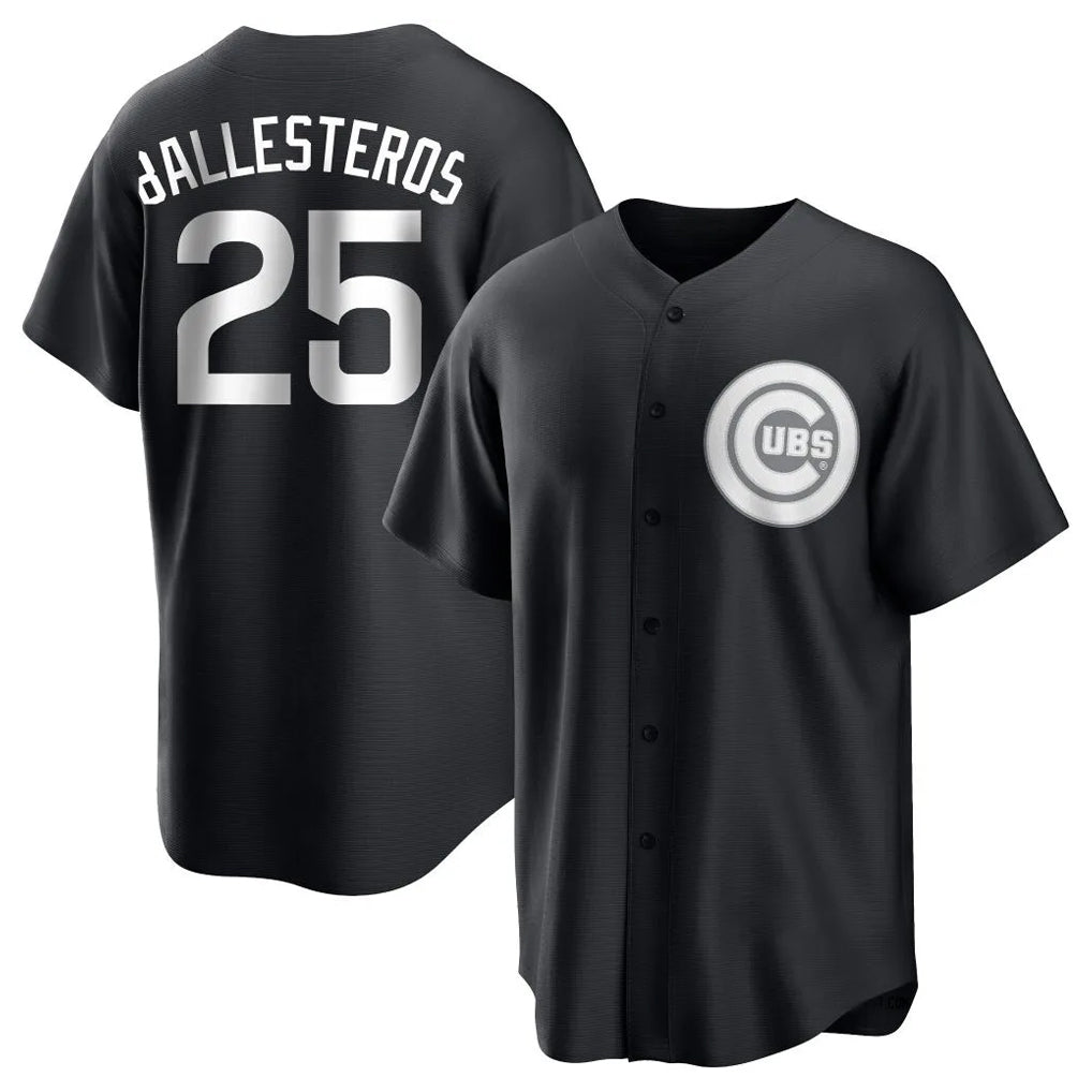 Choea C.Cubs #25 Mois¡§|s Ballesteros Player Black Game Stitched Jerseys