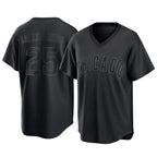 Choea C.Cubs #25 Mois¡§|s Ballesteros Player Black T-shirt Home Game Stitched Jerseys