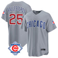Choea C.Cubs #25 Mois¡§|s Ballesteros Player Gray 150th Anniversary Home Game Stitched Jerseys