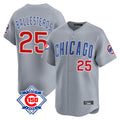 Choea C.Cubs #25 Mois¡§|s Ballesteros Player Gray Road Limited Elite Home Stitched Jerseys