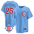 Choea C.Cubs #25 Mois¡§|s Ballesteros Player Light Blue 150th Anniversary Home Game Stitched Jerseys