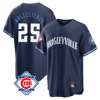Choea C.Cubs #25 Mois¡§|s Ballesteros Player Navy 150th Anniversary City Connect Home Game Stitched Jerseys
