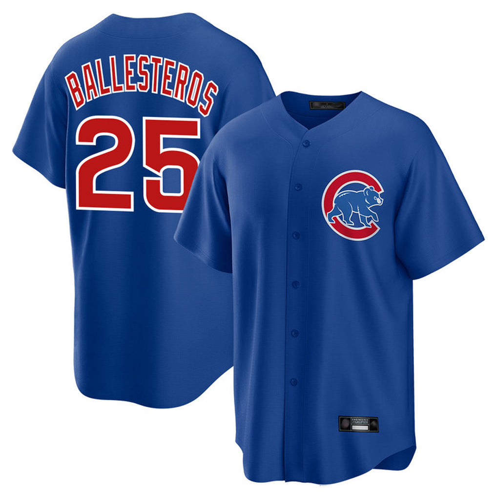 Choea C.Cubs #25 Mois¡§|s Ballesteros Player Royal Home Game Stitched Jerseys