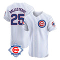 Choea C.Cubs #25 Mois¡§|s Ballesteros Player White 150th Anniversary Limited Elite Home Game Stitched Jerseys
