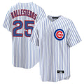 Choea C.Cubs #25 Mois¡§|s Ballesteros Player White Game Home Stitched Jerseys