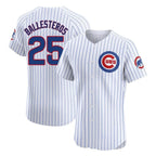 Choea C.Cubs #25 Mois¡§|s Ballesteros Player White Limited Elite Home Game Stitched Jerseys