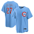Choea C.Cubs #27 Seiya Suzuki Player Light Blue Home Game Stitched Jerseys