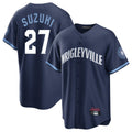 Choea C.Cubs #27 Seiya Suzuki Player Navy City Connect Home Game Stitched Jerseys