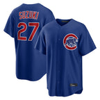 Choea C.Cubs #27 Seiya Suzuki Player Royal Home Game Stitched Jerseys