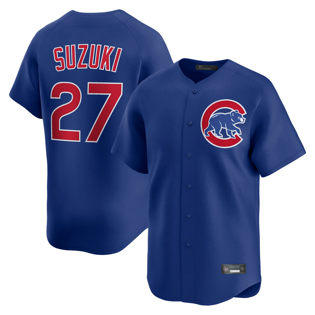 Choea C.Cubs #27 Seiya Suzuki Player Royal Limited Home Stitched Jerseys