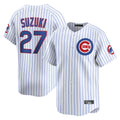 Choea C.Cubs #27 Seiya Suzuki Player White Limited Home Game Stitched Jerseys