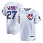 Choea C.Cubs #27 Seiya Suzuki Player White Limited Home Game Stitched Jerseys