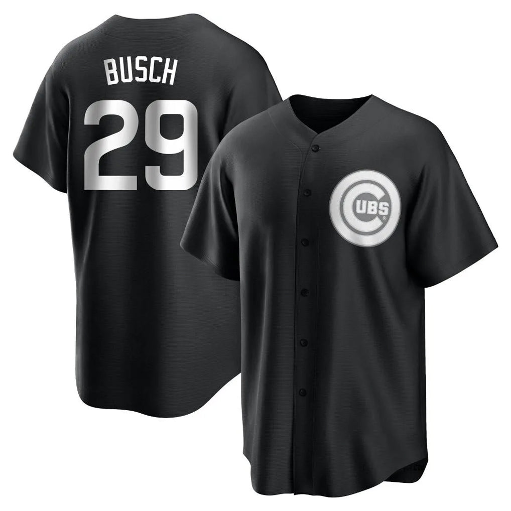 Choea C.Cubs #29 Michael Busch Player Black Game Stitched Jerseys