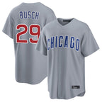 Choea C.Cubs #29 Michael Busch Player Gray Home Game Stitched Jerseys
