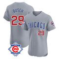 Choea C.Cubs #29 Michael Busch Player Gray Road 150th Anniversary Limited Elite Home Stitched Jerseys