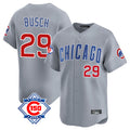 Choea C.Cubs #29 Michael Busch Player Gray Road 150th Anniversary Limited Home Stitched Jerseys