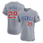 Choea C.Cubs #29 Michael Busch Player Gray Road Limited Elite Home Stitched Jerseys